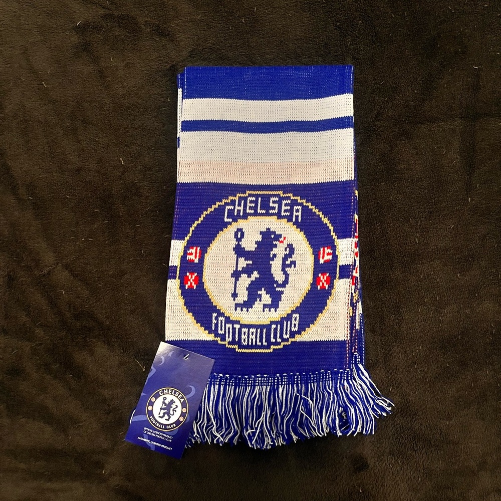 Blue and White Scarf